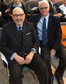 Dr. Apuzzo visits with Dr. James Rutka, chief of neurosurgery at the University of Toronto, Hudson Lecture 2019