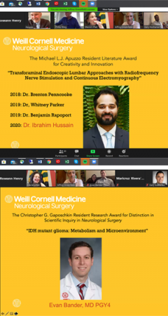 Dr. Hussain Wins 2020 Apuzzo Award; Dr. Bander Takes Gaposchkin Research Award