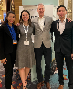 Our award-winning team included (left to right) Rachael Han and co-authors Dr. Alexandra Giantini Larsen, Dr. Jeffrey Greenfield, and Dr. John Chae