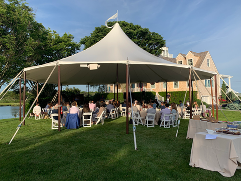 Graduation 2021 was held outdoors, under a tent