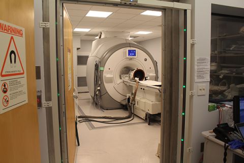 The dedicated MRI scanner awaits the patient